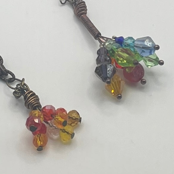 copper and crystal pendant  