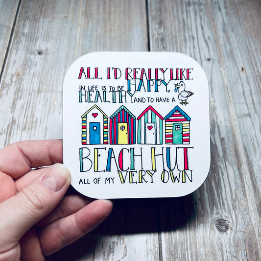 beach hut coaster