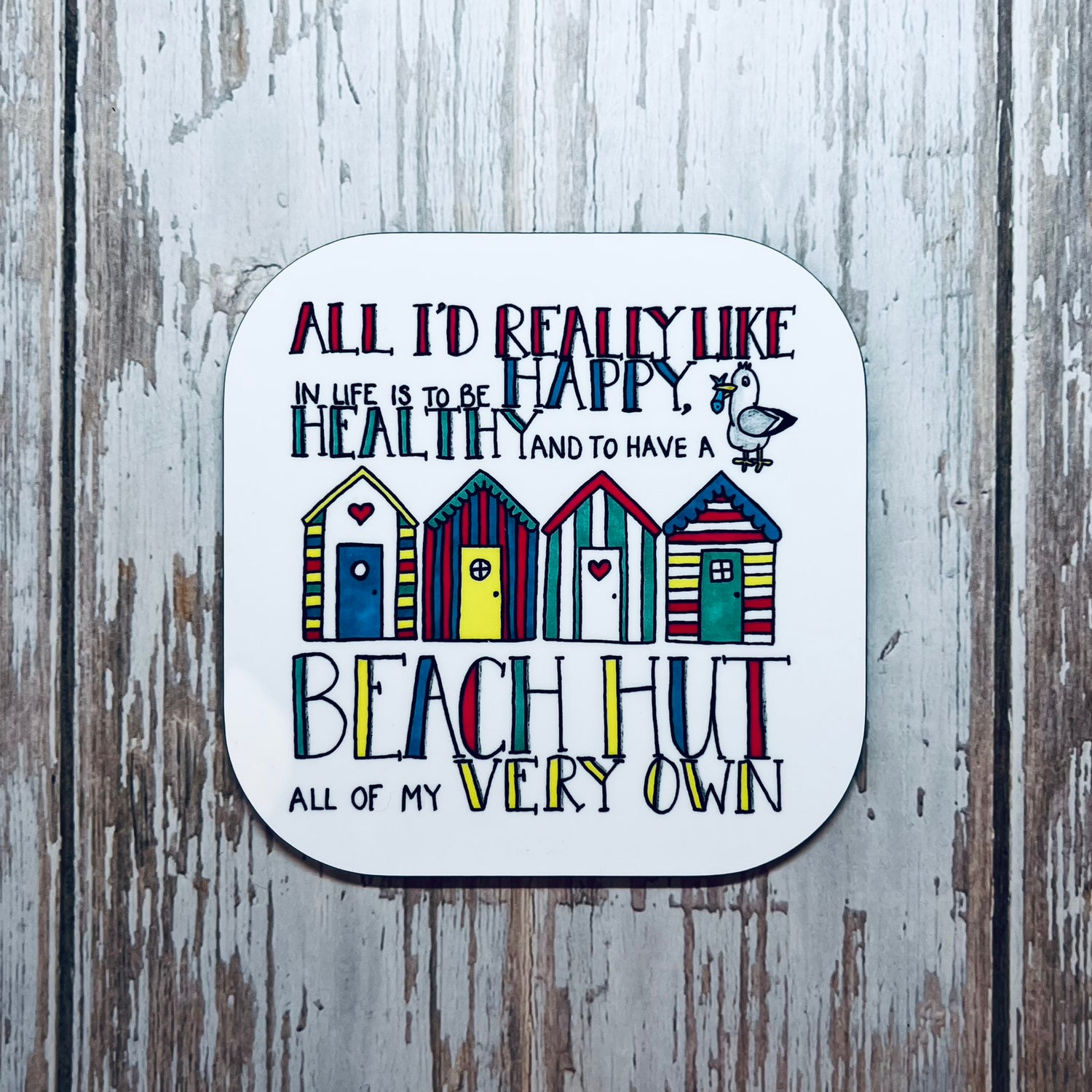 beach hut coaster