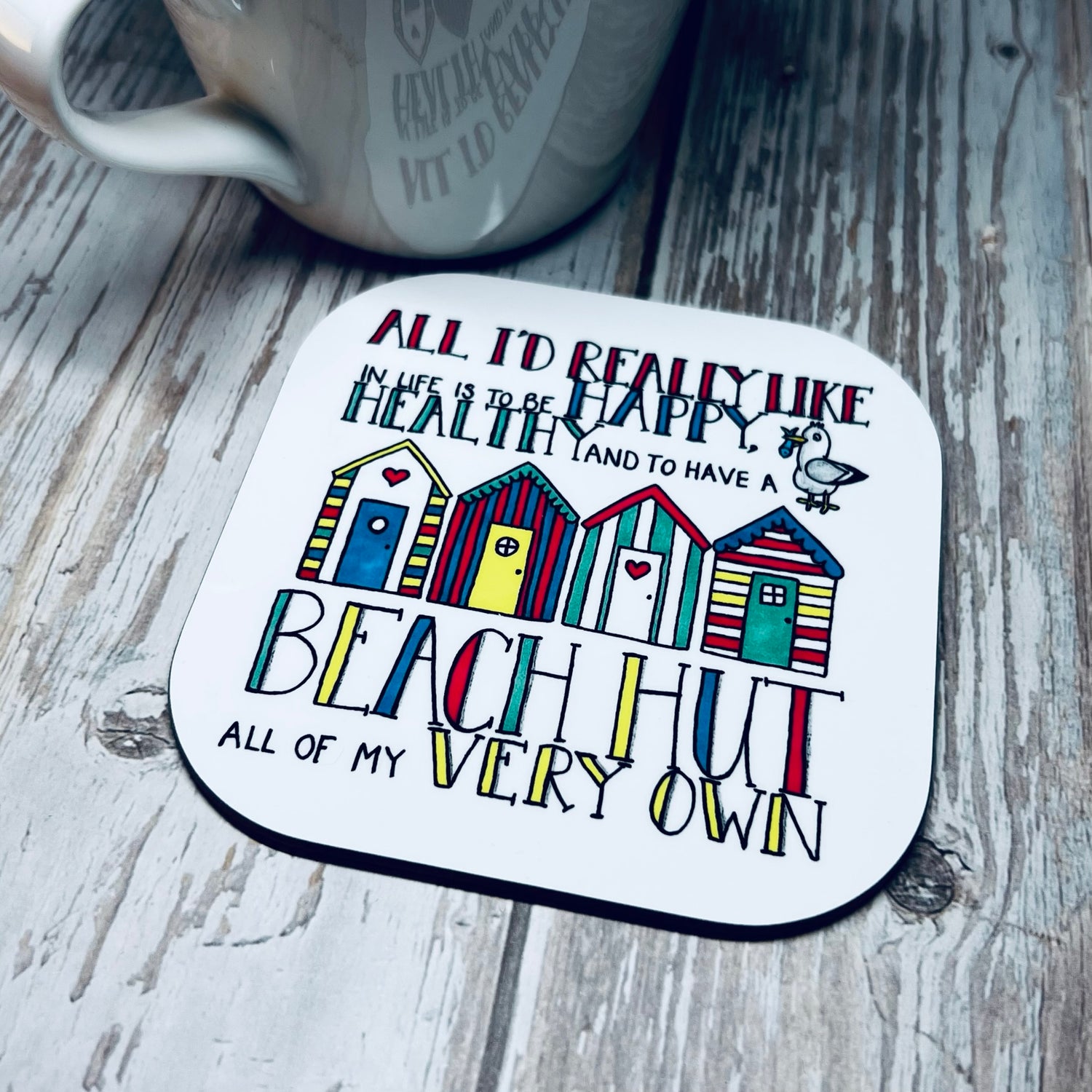 beach hut coaster