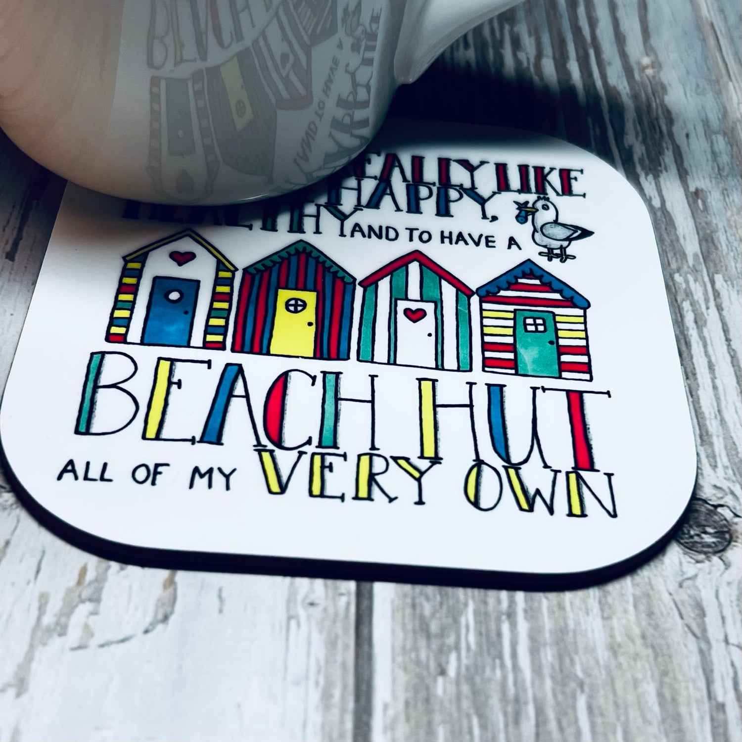 beach hut coaster
