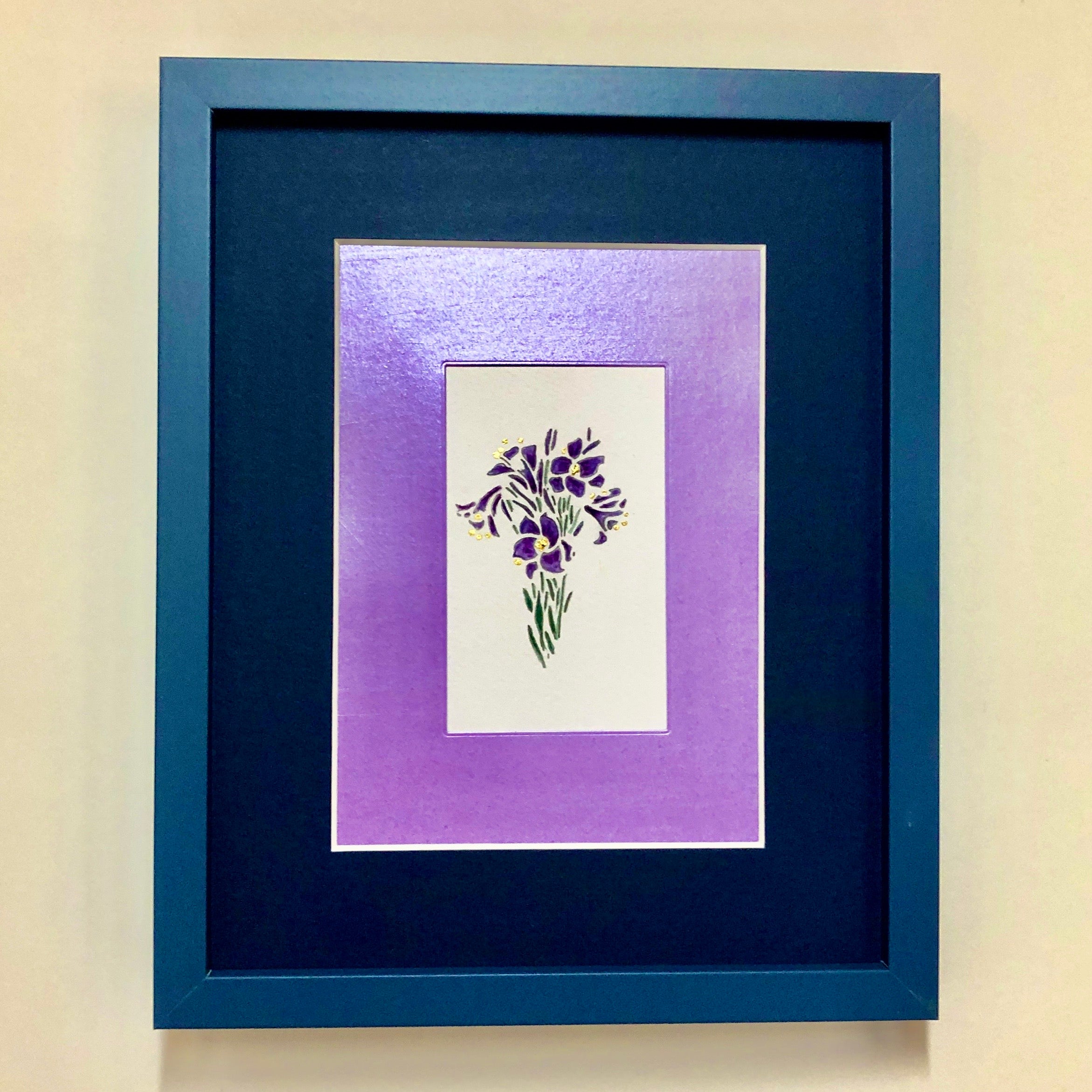 Gesso Paper Gold Leaf Painting Beautifully Handmade UK