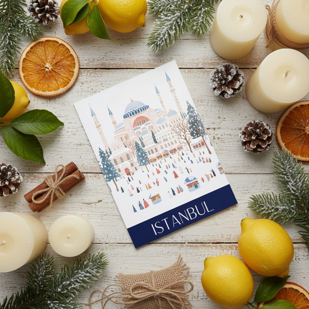 Istanbul Christmas Magic - Festive Greetings Card