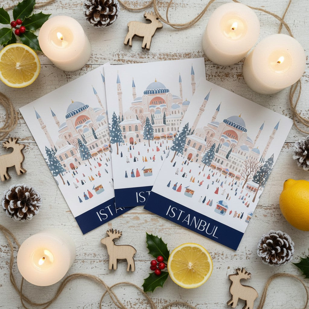 Istanbul Christmas Magic - Festive Greetings Card