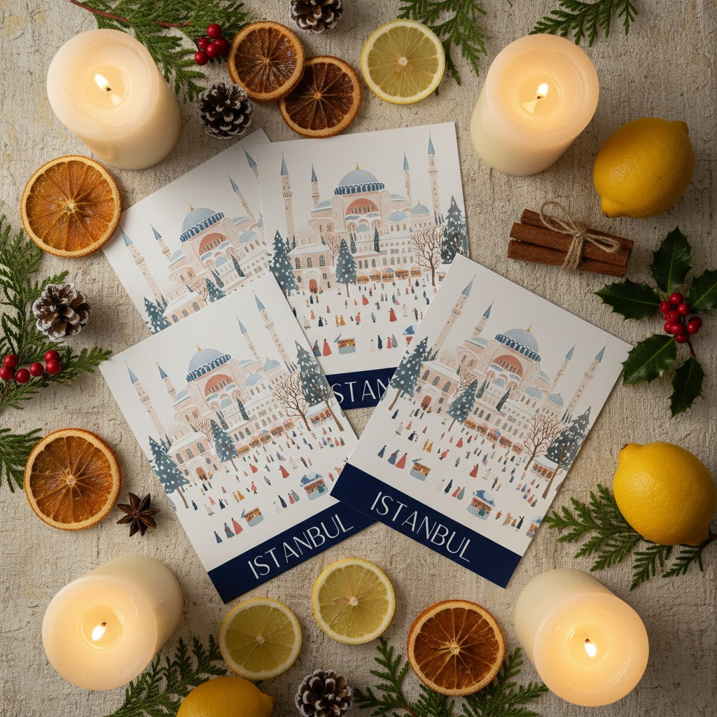 Istanbul Christmas Magic - Festive Greetings Card