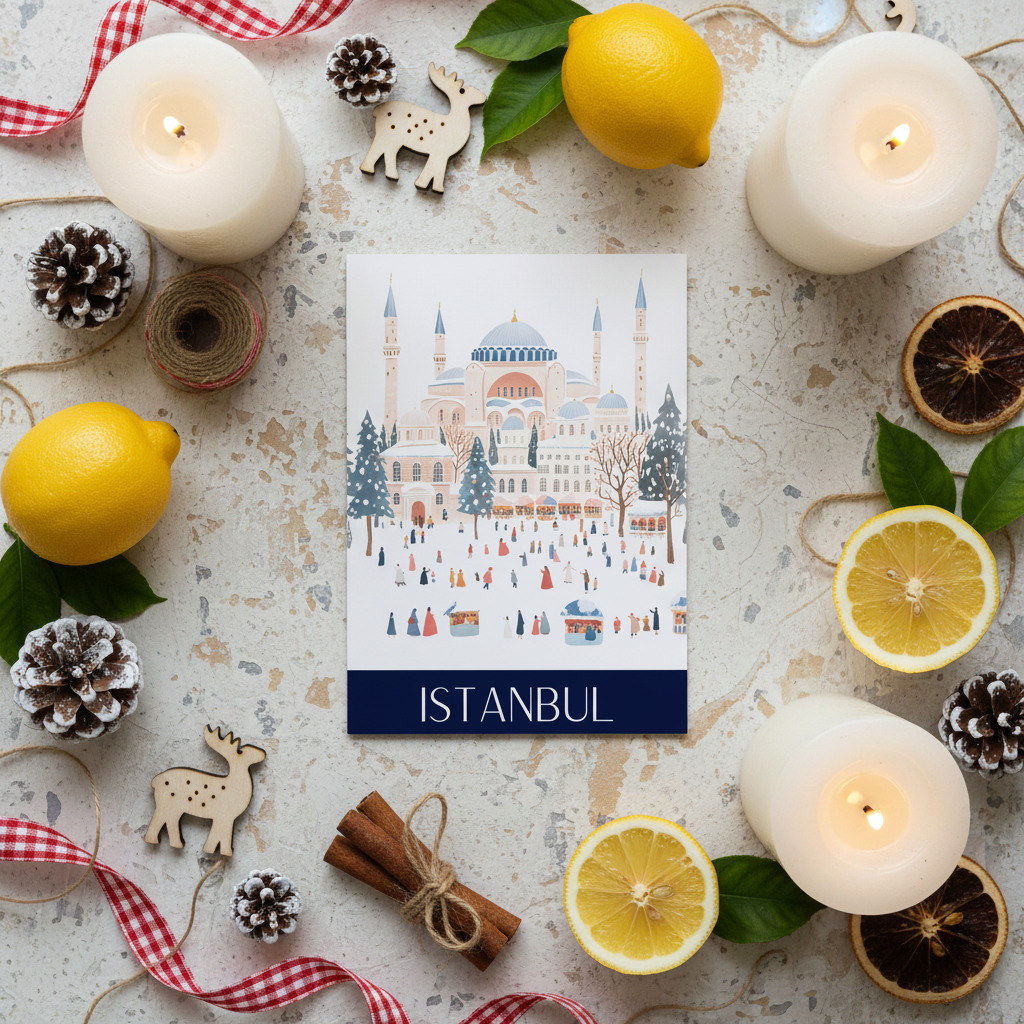 Istanbul Christmas Magic - Festive Greetings Card