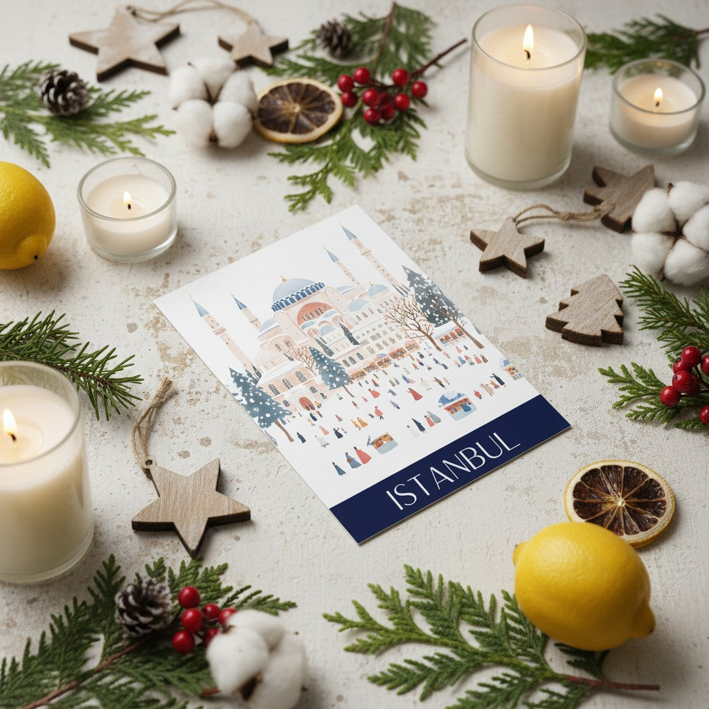 Istanbul Christmas Magic - Festive Greetings Card