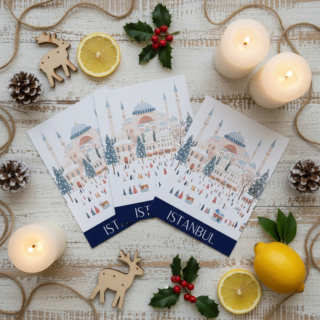 Istanbul Christmas Magic - Festive Greetings Card
