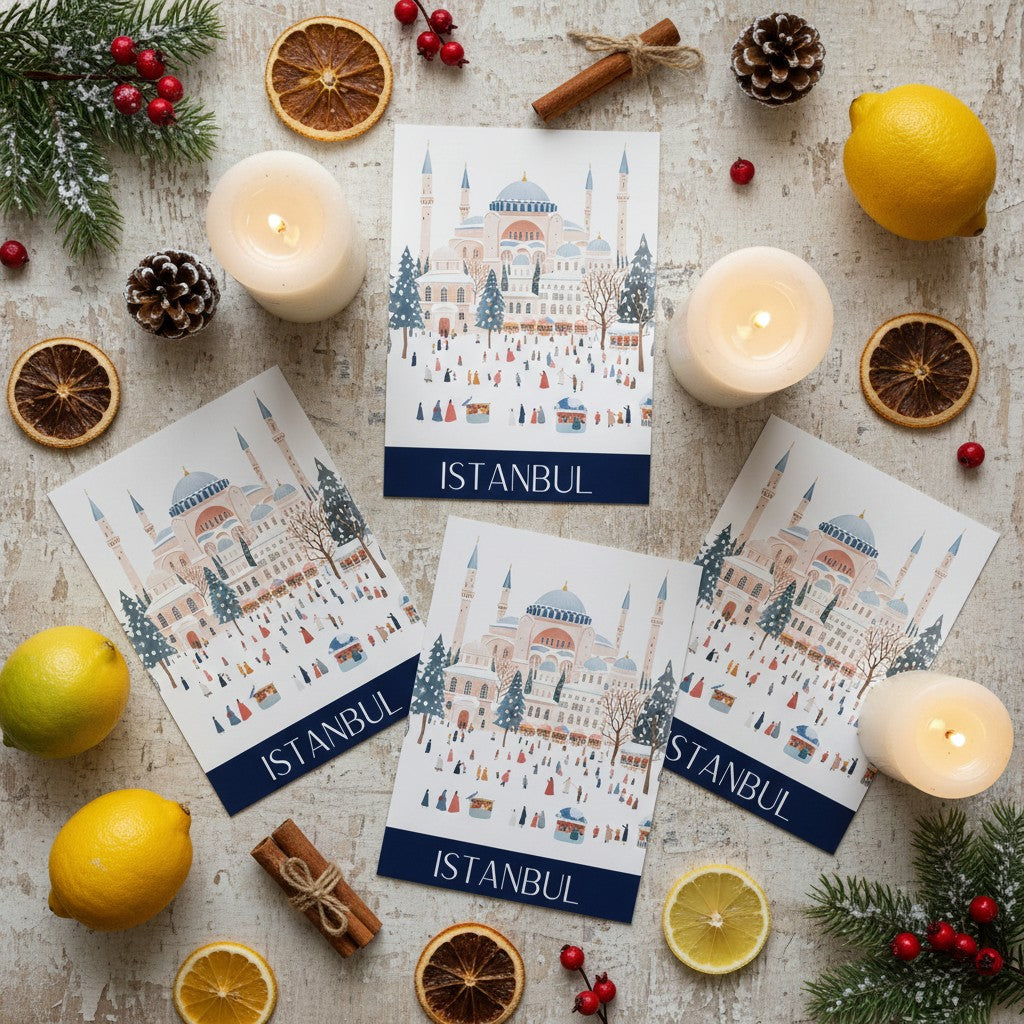 Istanbul Christmas Magic - Festive Greetings Card
