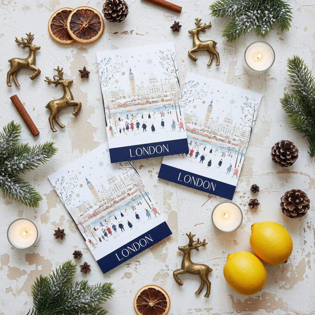 London Festive Charm - A5 Christmas Card