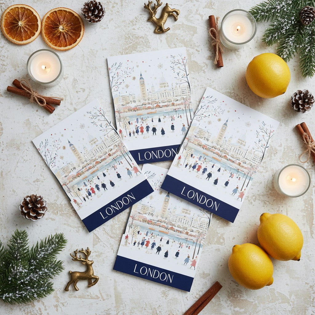 London Festive Charm - A5 Christmas Card