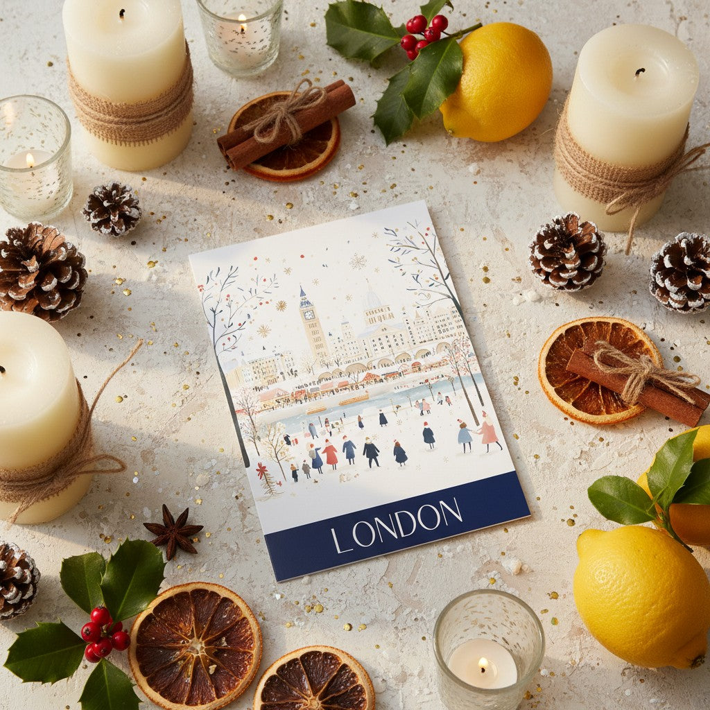 London Festive Charm - A5 Christmas Card
