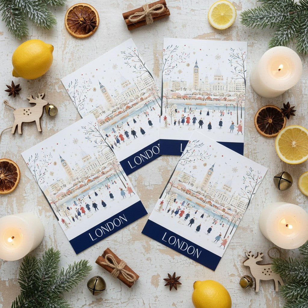 London Festive Charm - A5 Christmas Card