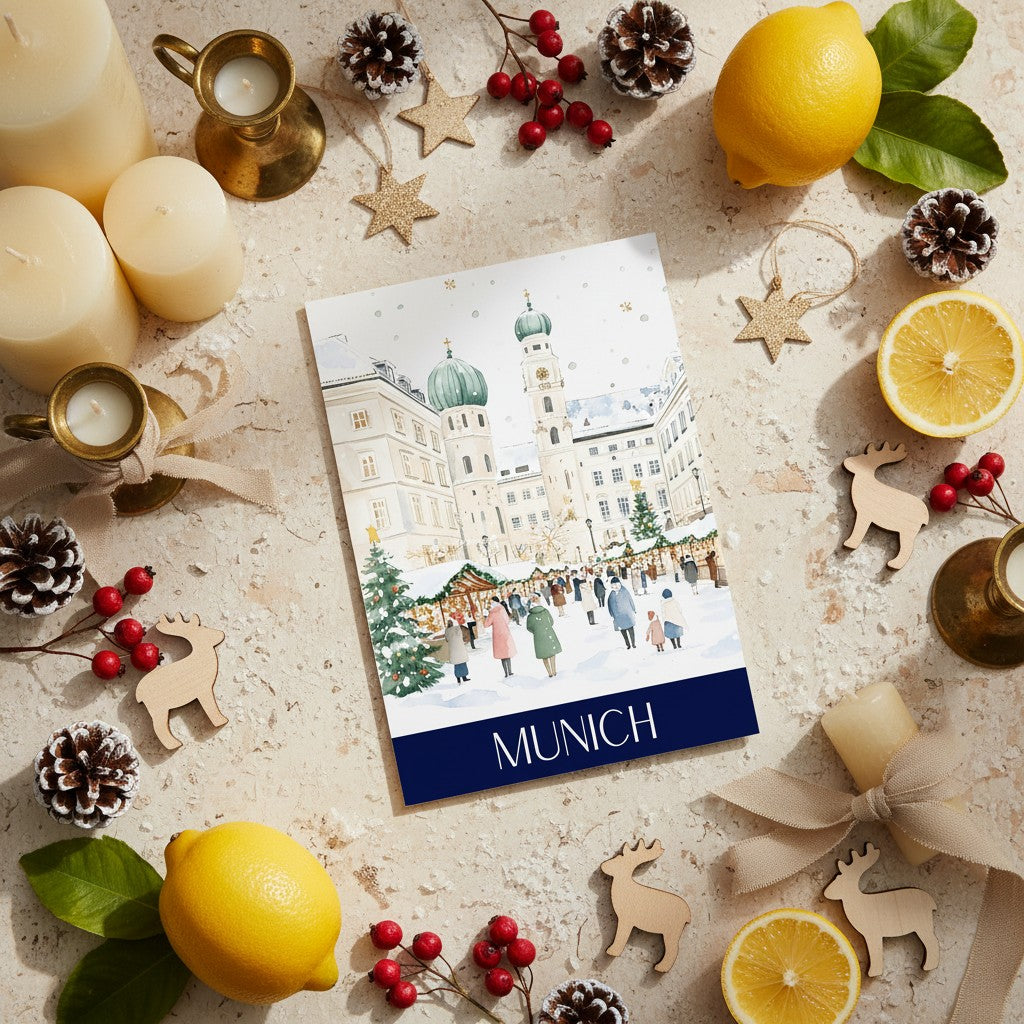 Charming Munich - Festive A5 Christmas Card