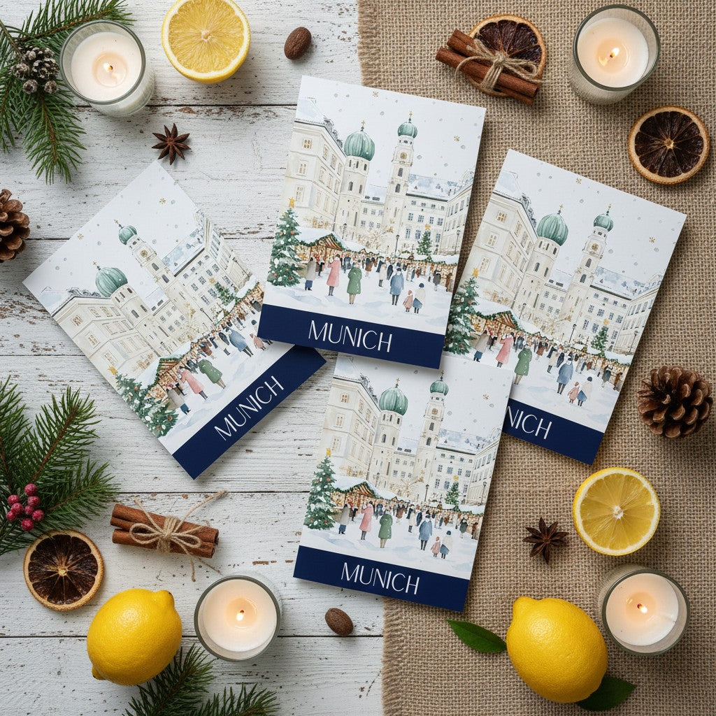 Charming Munich - Festive A5 Christmas Card