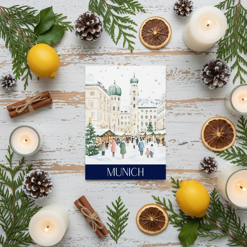 Charming Munich - Festive A5 Christmas Card