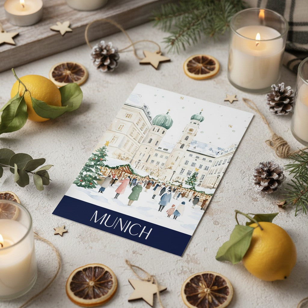 Charming Munich - Festive A5 Christmas Card