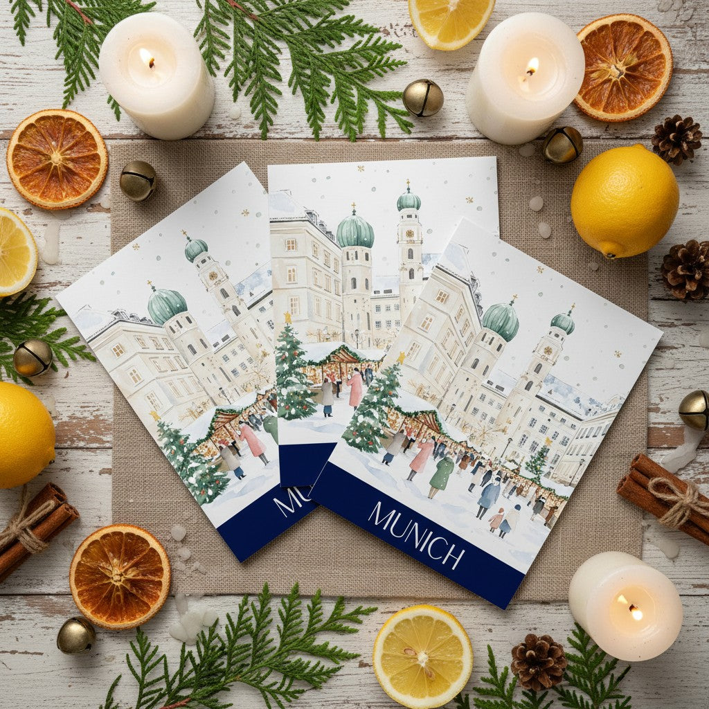 Charming Munich - Festive A5 Christmas Card