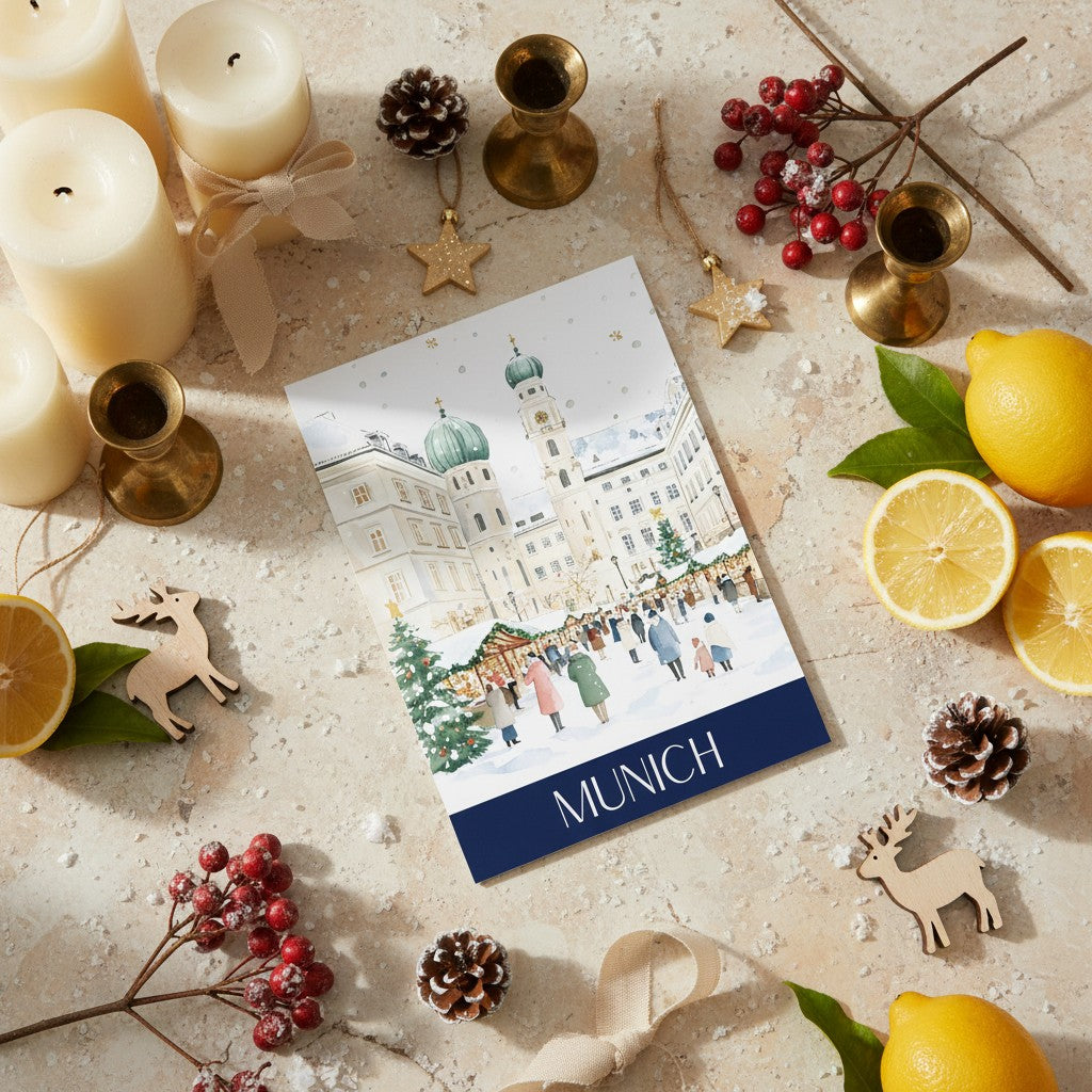 Charming Munich - Festive A5 Christmas Card