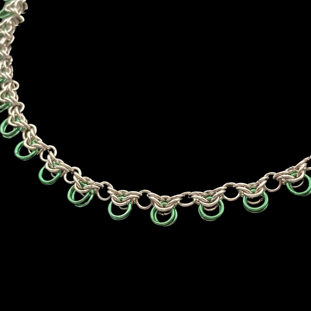 olivia weave chainmaille necklace
