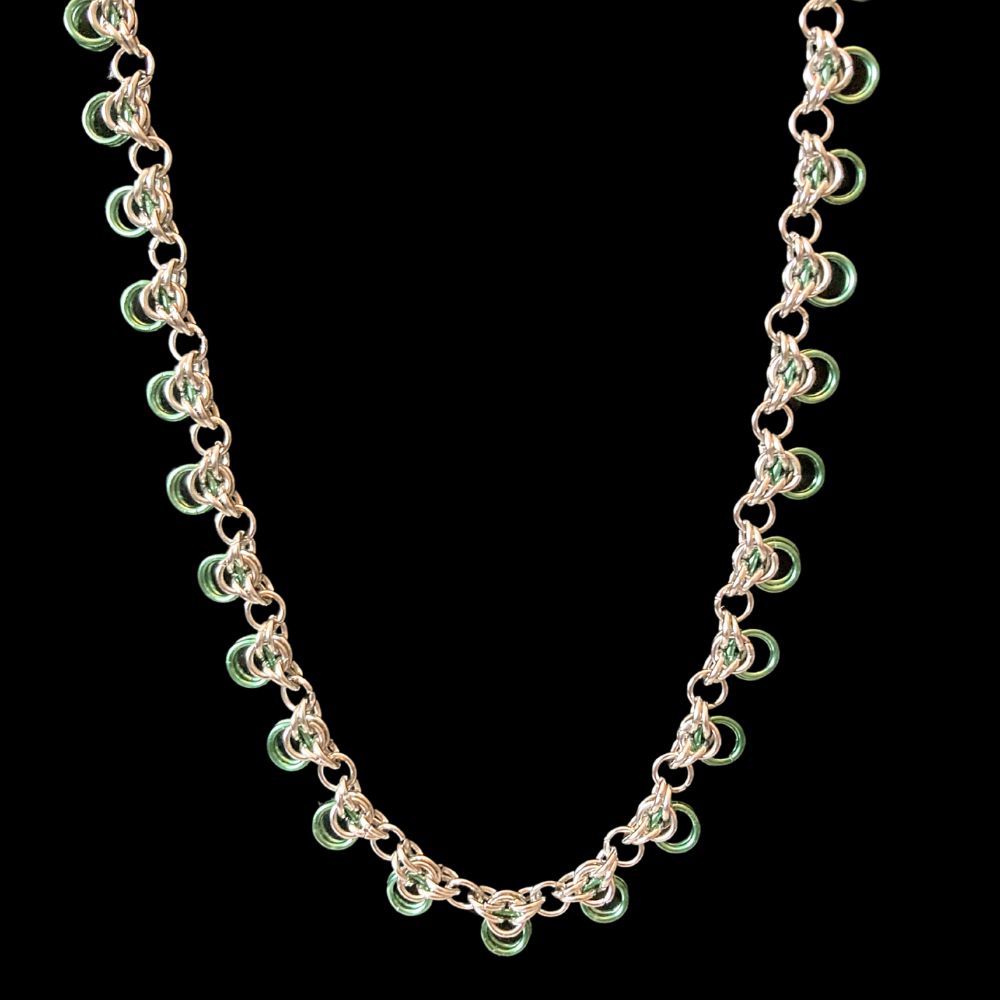 olivia weave chainmaille necklace