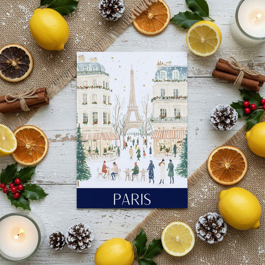 Enchanting Paris - Elegant Christmas Card Experience