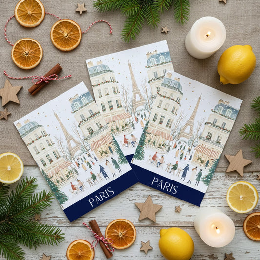 Enchanting Paris - Elegant Christmas Card Experience