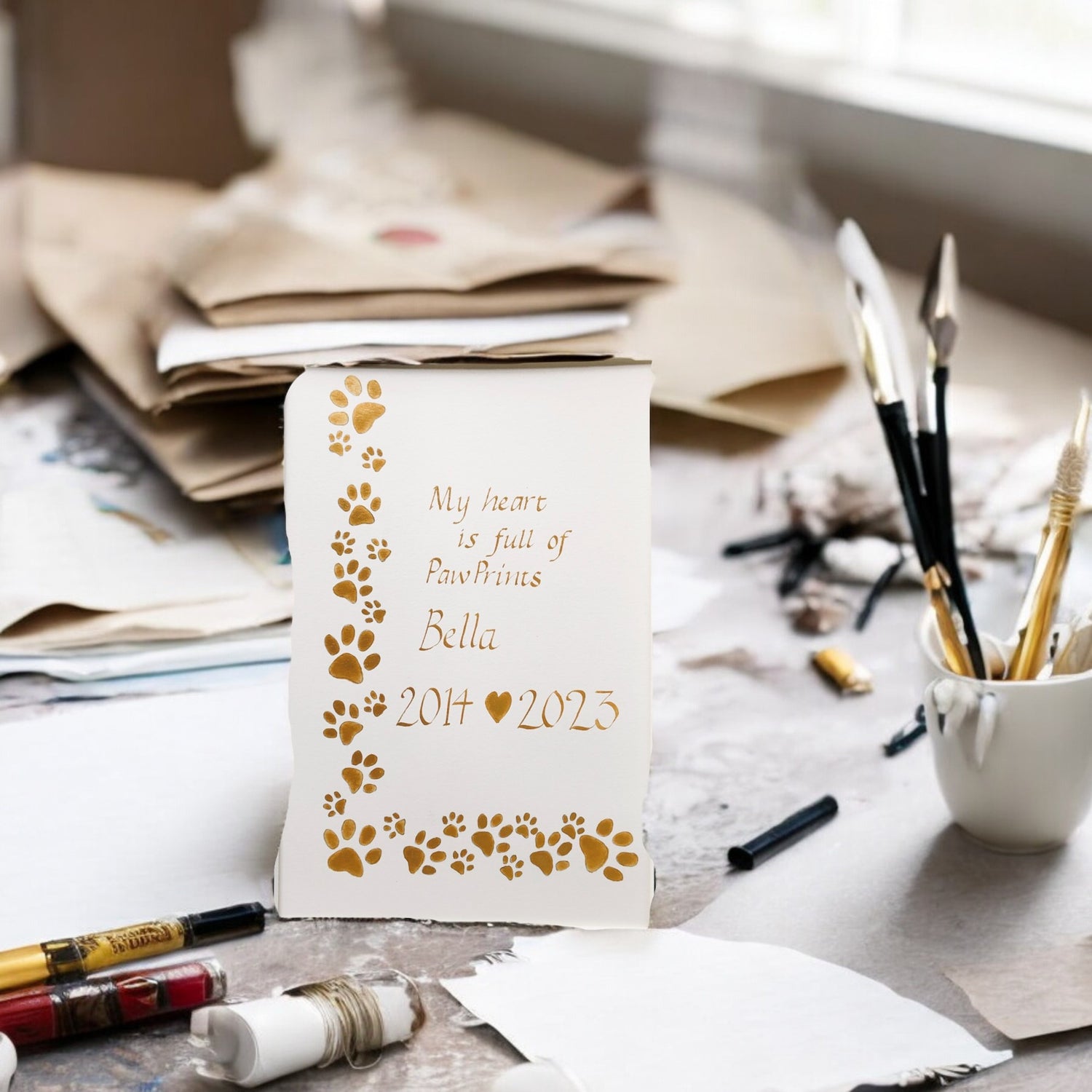 paw print painting