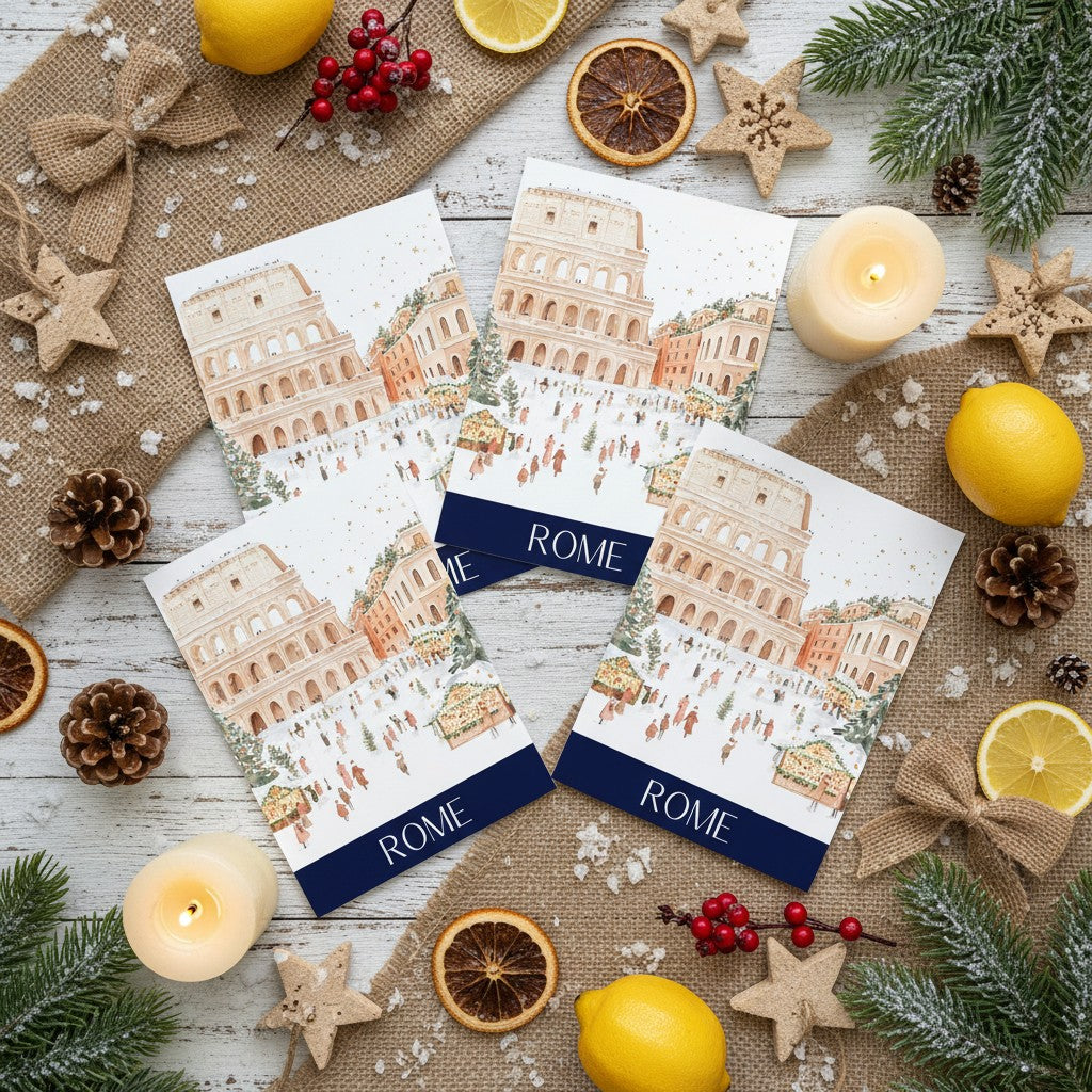 Romantic Rome - Festive Christmas Card Design