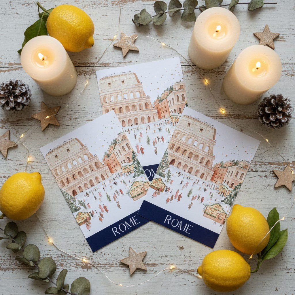 Romantic Rome - Festive Christmas Card Design