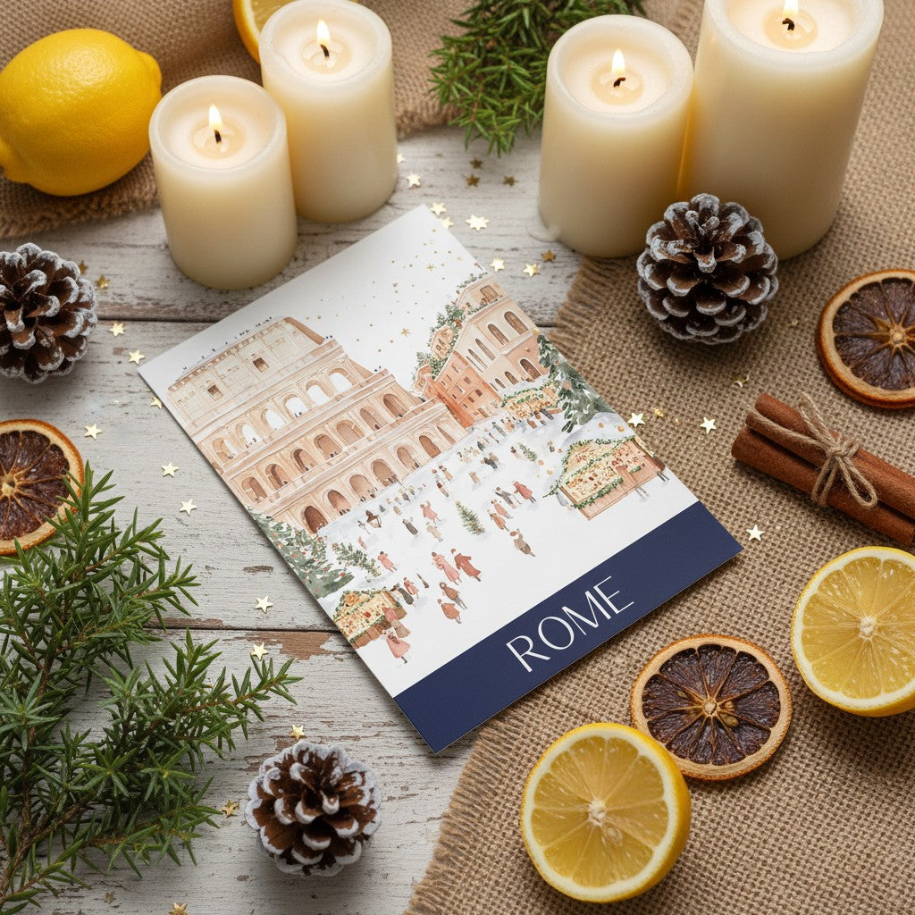 Romantic Rome - Festive Christmas Card Design