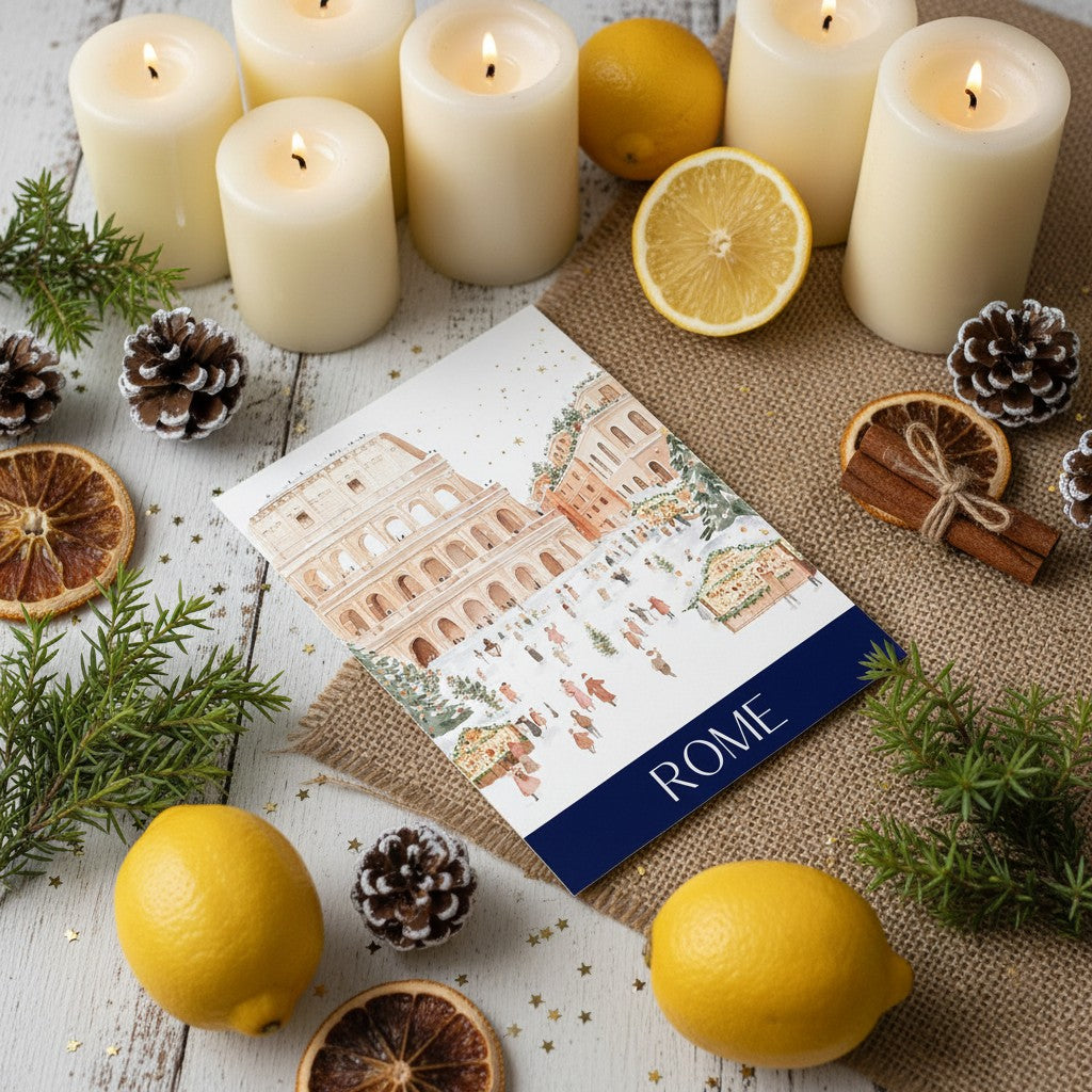 Romantic Rome - Festive Christmas Card Design