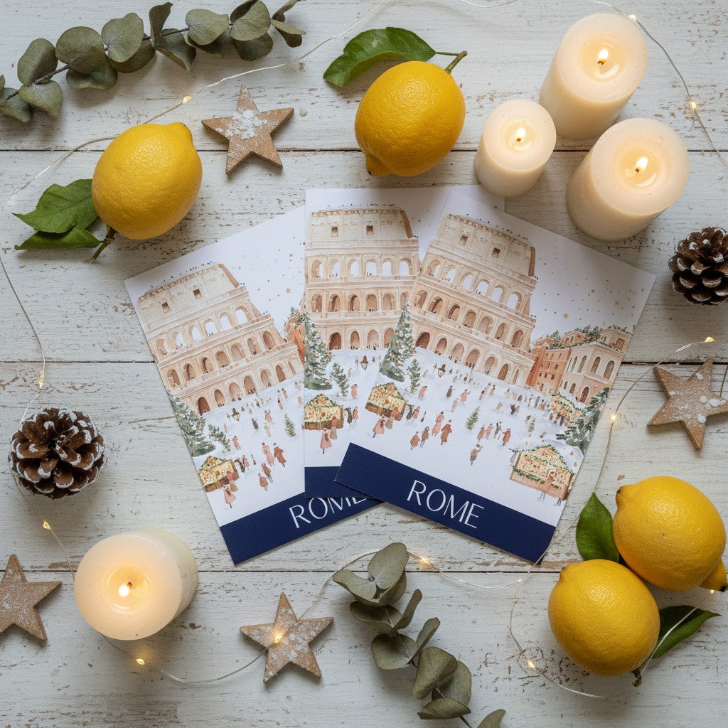Romantic Rome - Festive Christmas Card Design