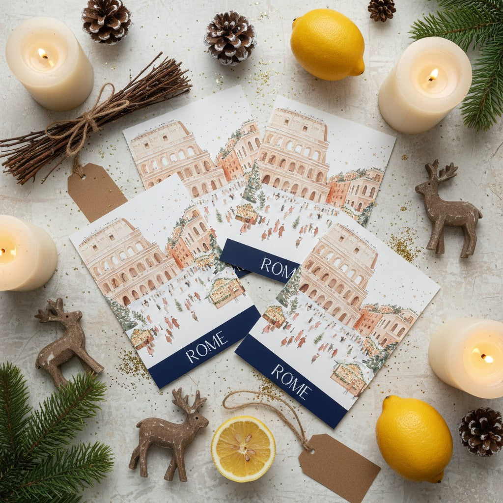 Romantic Rome - Festive Christmas Card Design