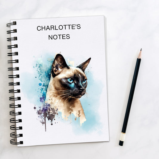 Notebook For Siamese Cat Lovers - Siamese Cat Gift Items