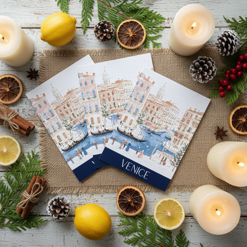 Celebrate Christmas in Venice - A Festive Greeting Card