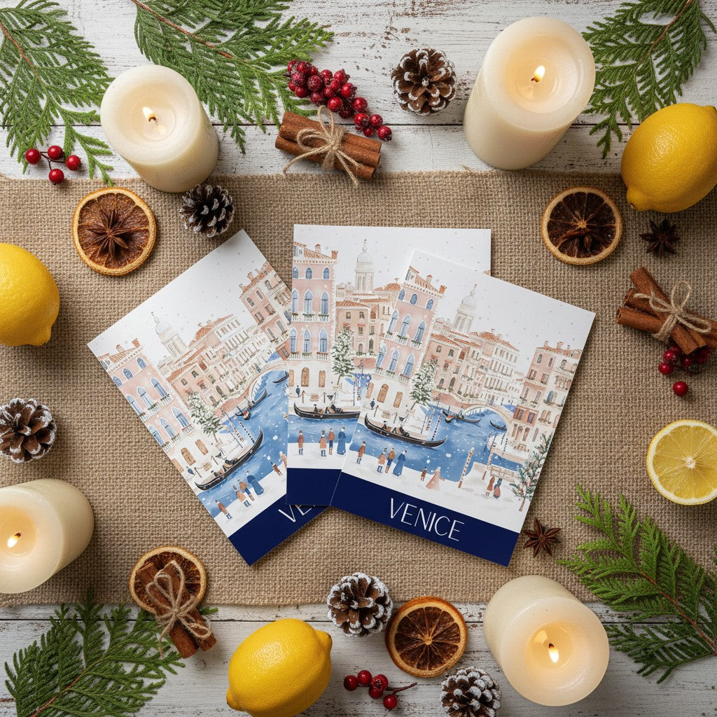 Celebrate Christmas in Venice - A Festive Greeting Card