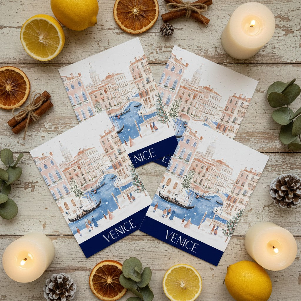 Celebrate Christmas in Venice - A Festive Greeting Card