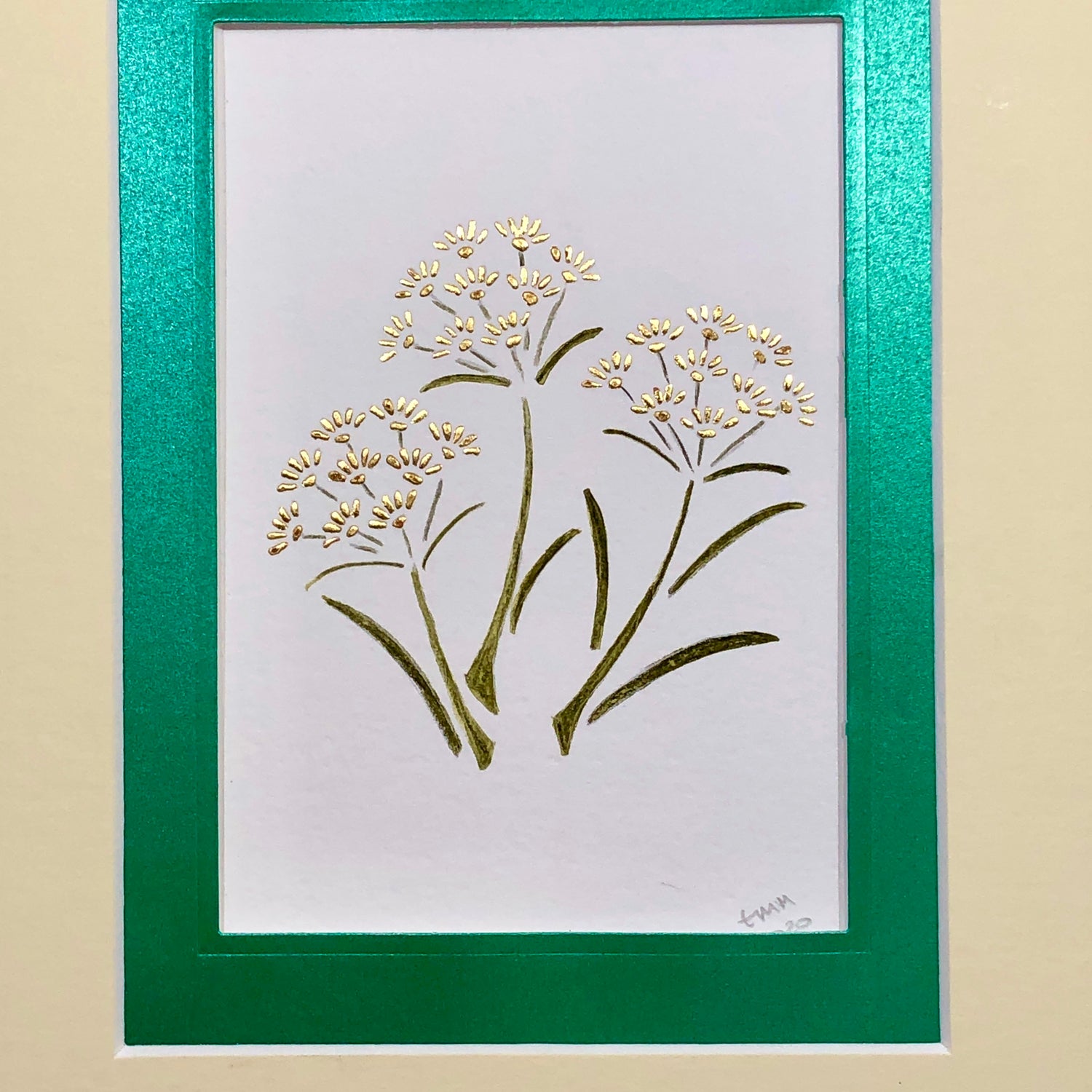 gold leaf flowers 