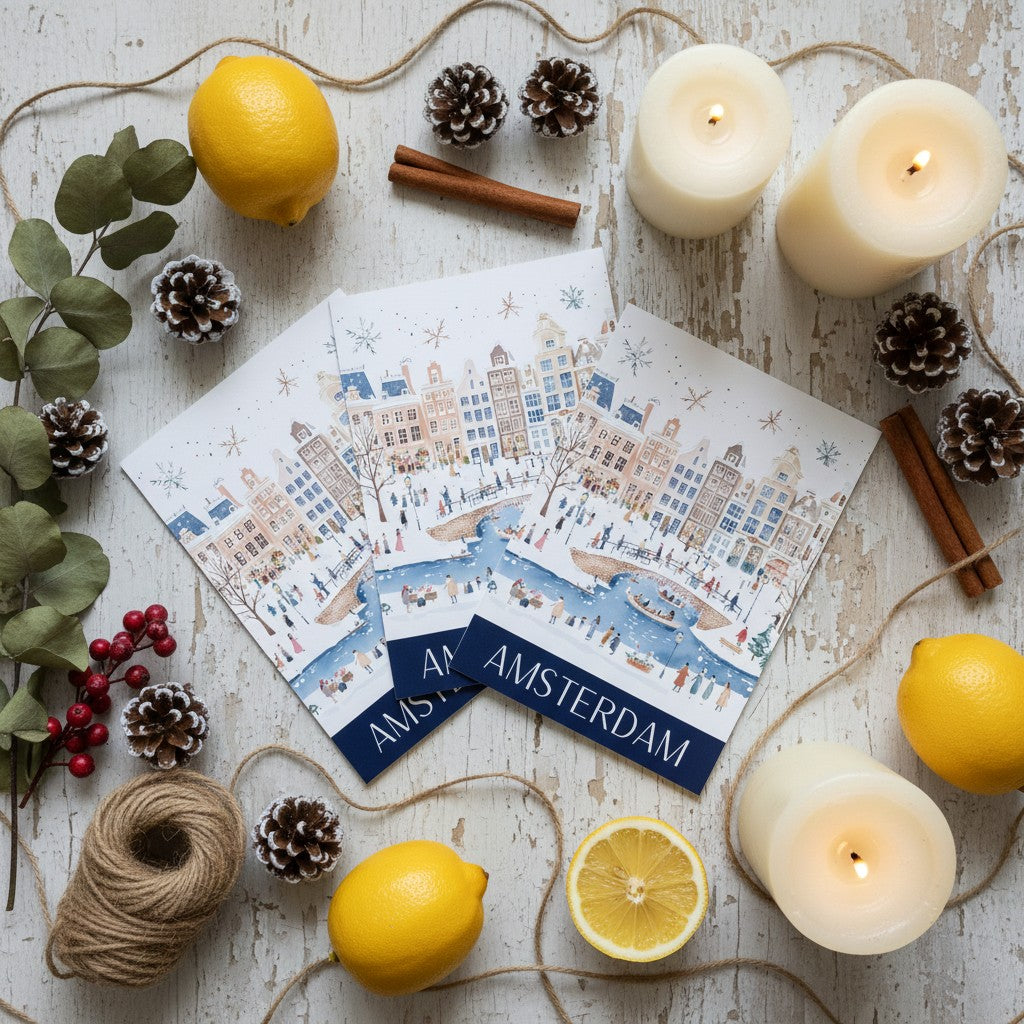 Magical Christmas in Amsterdam - Festive Greeting Card