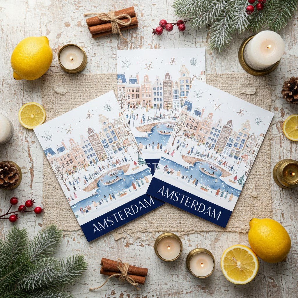 Magical Christmas in Amsterdam - Festive Greeting Card