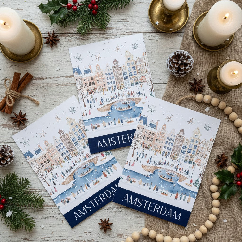 Magical Christmas in Amsterdam - Festive Greeting Card