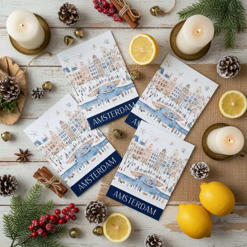 Magical Christmas in Amsterdam - Festive Greeting Card
