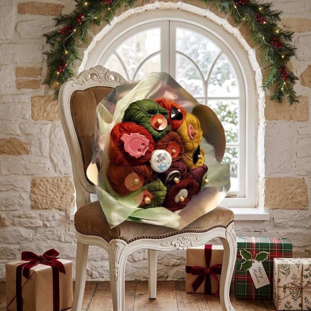 Knitting Starter Kit Yarn Bouquet – Christmas Gift for Beginners