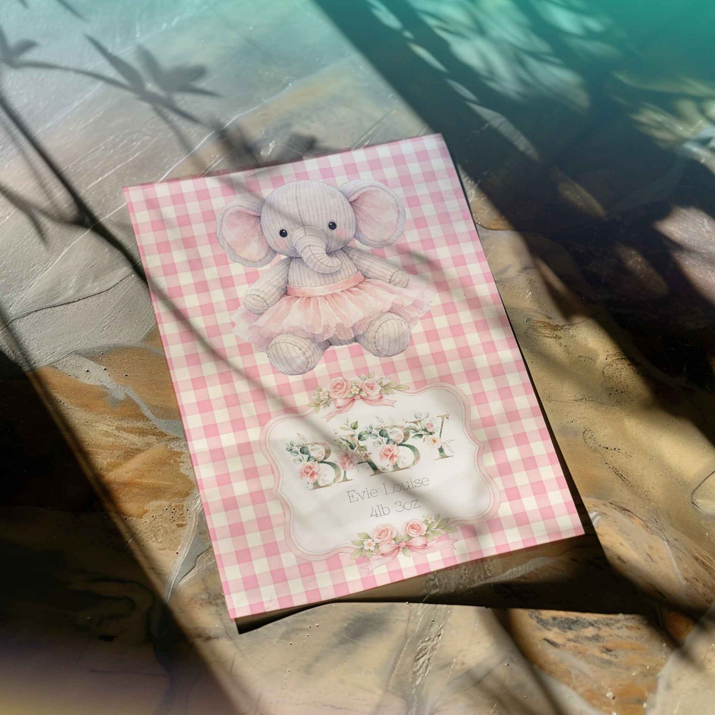 Personalised Elephant Baby Card - Perfect for Celebrating New Arrivals