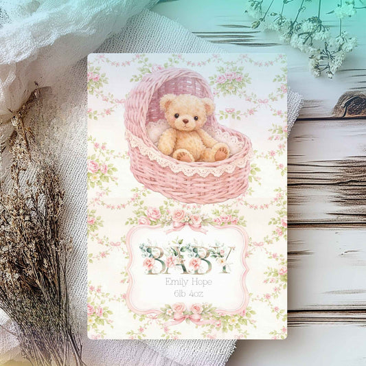 Baby Girl Congratulations Card – Celebrate The Little Bundle of Joy
