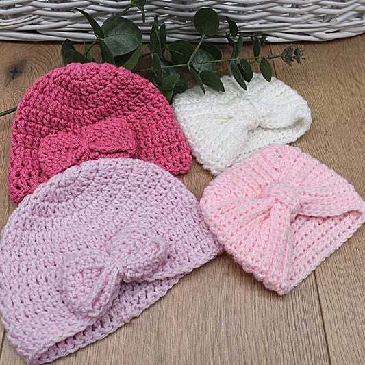knitted baby turbans