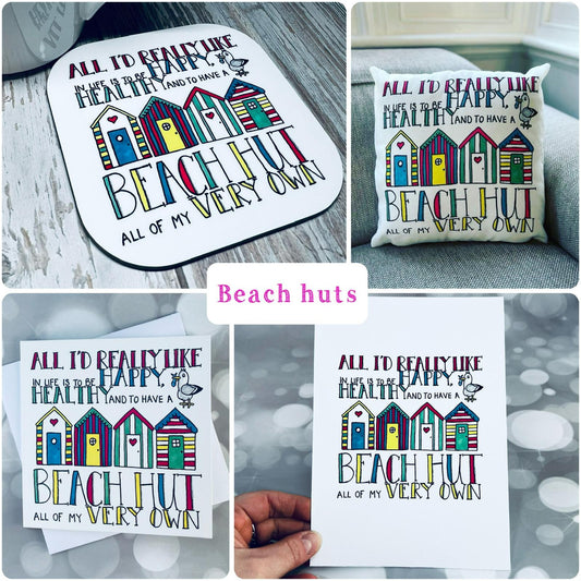 beach hut coaster