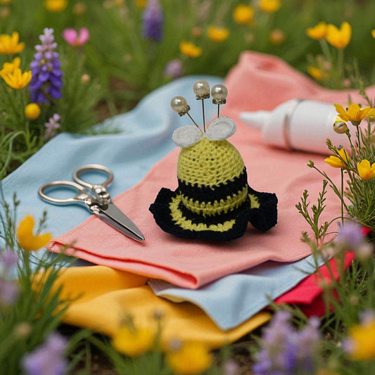 bee crochet pin cushions