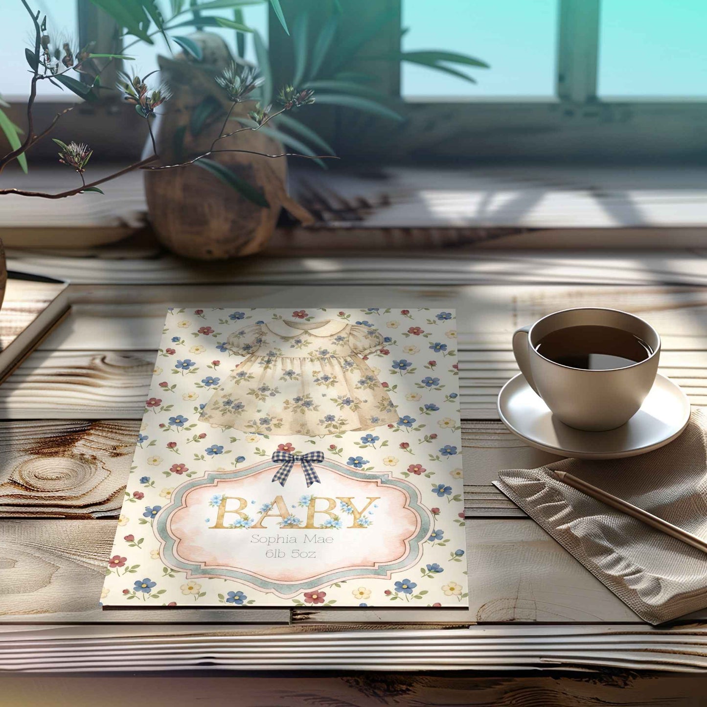 New Baby Girl Congratulations Card – Welcome The Little Princess